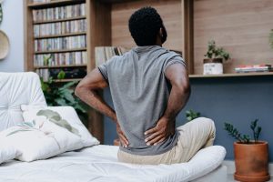 Person with back pain