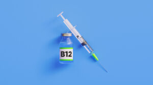 Vitamin B12 vile and syringe