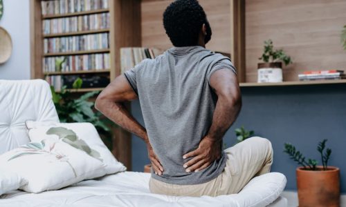 Person with back pain